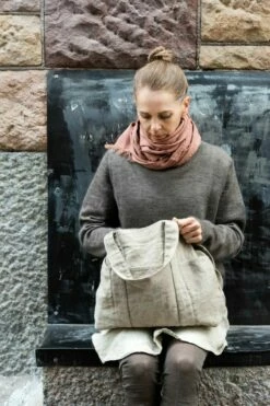 Fog Linen Work 【new】 Istada Tote Bag Natural -Fog Linen Work shop 000000000186 05 l