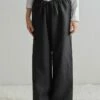 Fog Linen Work Linen Oise-Drawn String Pants Black 1 Fog Linen Work Linen Oise-Drawn String Pants Black -Fog Linen Work shop 000000000606 01 l