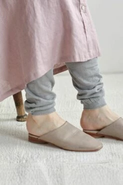 Fog Linen Work Linen Leggings Grey