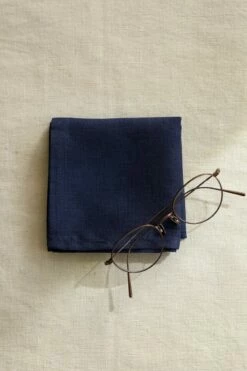 Fog Linen Work 【new】 Linen Handkerchief Blue Indigo
