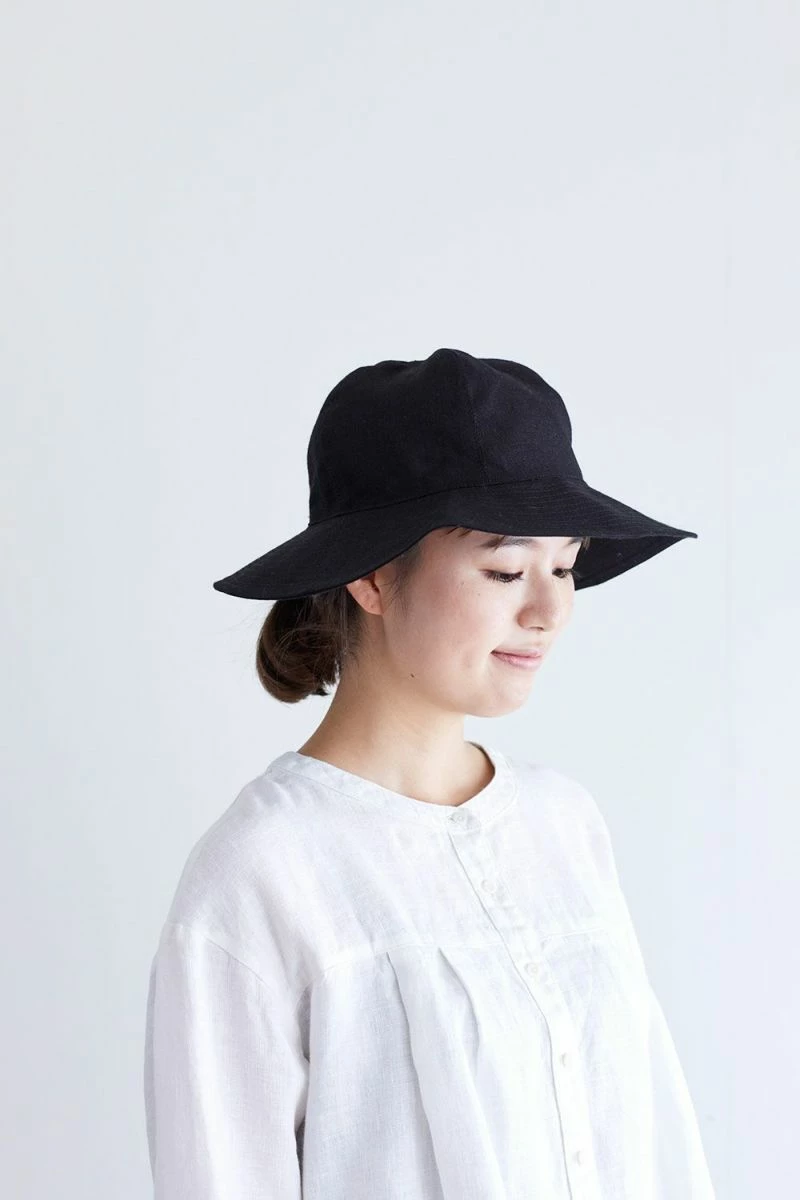 Fog Linen Work Cree Linen Hat Black 3 Fog Linen Work Cree Linen Hat Black