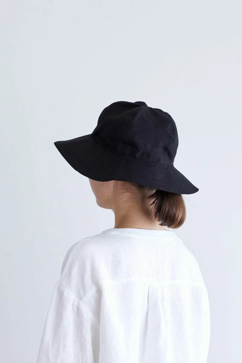 Fog Linen Work Cree Linen Hat Black 5 Fog Linen Work Cree Linen Hat Black - Image 3