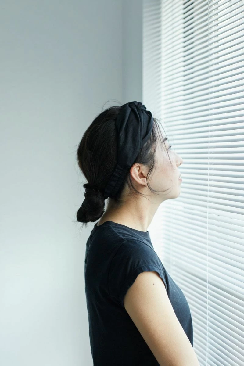 【new】Linen Twised Hair Band Black 4 【new】Linen Twised Hair Band Black - Image 2