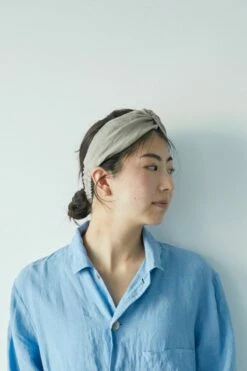【new】Linen Twised Hair Band Natural -Fog Linen Work shop 000000006202 02 l