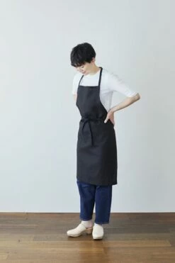 Fog Linen Work 【new】 Linen Daily Apron Black 12 Fog Linen Work 【new】 Linen Daily Apron Black -Fog Linen Work shop 000000006343 03 l