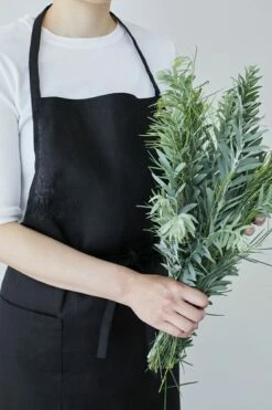 Fog Linen Work 【new】 Linen Daily Apron Black 15 Fog Linen Work 【new】 Linen Daily Apron Black -Fog Linen Work shop 000000006343 06 l