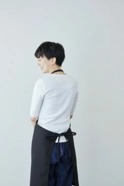 Fog Linen Work 【new】 Linen Daily Apron Black 16 Fog Linen Work 【new】 Linen Daily Apron Black -Fog Linen Work shop 000000006343 07 l