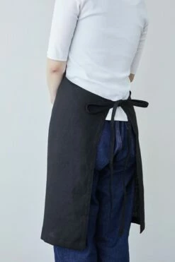 Fog Linen Work 【new】 Linen Daily Apron Black 17 Fog Linen Work 【new】 Linen Daily Apron Black -Fog Linen Work shop 000000006343 08 l