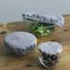 Fog Linen Work 【new】Linen Bowl Covers Sets Of 3 Grey White Stripes