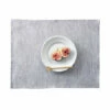 Fog Linen Work Linen Placemat Grey White Stripes -Fog Linen Work shop 118 1