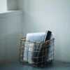Fog Linen Work Square Brass Basket -Fog Linen Work shop 16156