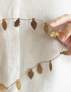 Fog Linen Work Brass Leaf Garland -Fog Linen Work shop 2608 3