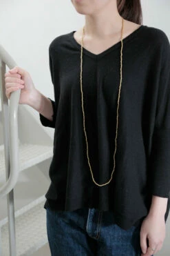 Fog Linen Work Brass Beads Necklace L -Fog Linen Work shop 398 1