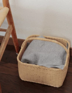 Fog Linen Work Linen Kitchen Cloth Grey White Stripes -Fog Linen Work shop 45 2