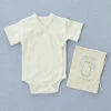 Fog Linen Work Organic Cotton Baby Romper -Fog Linen Work shop BLC391 m 01 dl