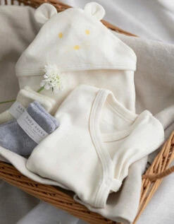 Fog Linen Work Organic Cotton Baby Romper -Fog Linen Work shop BLC391 m 04 dl