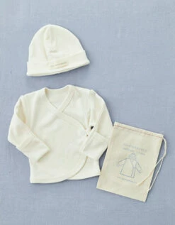 Fog Linen Work Organic Cotton Baby Cap & Cardigan