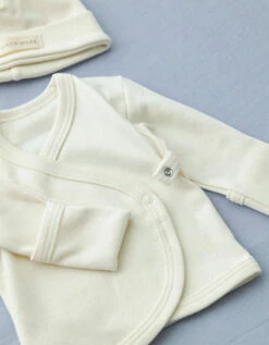 Fog Linen Work Organic Cotton Baby Cap & Cardigan -Fog Linen Work shop BLC392 m 02 dl