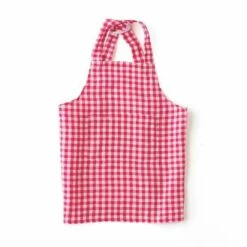 Fog Linen Work Linen Kid Apron Pink White Checks -Fog Linen Work shop BLL723 PIWC grande aab08de7 78fa 4efc 9179 3e5a1880d811