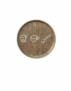 Fog Linen Work Linen Tray Round Cutlery