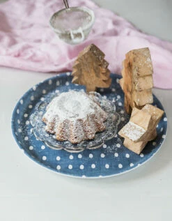 Fog Linen Work Linen Tray Round Egg Blue -Fog Linen Work shop BLX093R EBL m 03 dl