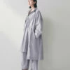 SilkCotton RIDDHI Coat SILVER -Fog Linen Work shop FJW027 SIL 2