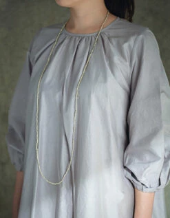 Fog Linen Work Silver Plated Beads Necklace L -Fog Linen Work shop IHZ318L S m 02 dl