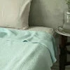 Fog Linen Work Cotton Waffle Blanket Mint -Fog Linen Work shop LHE314 MI 1