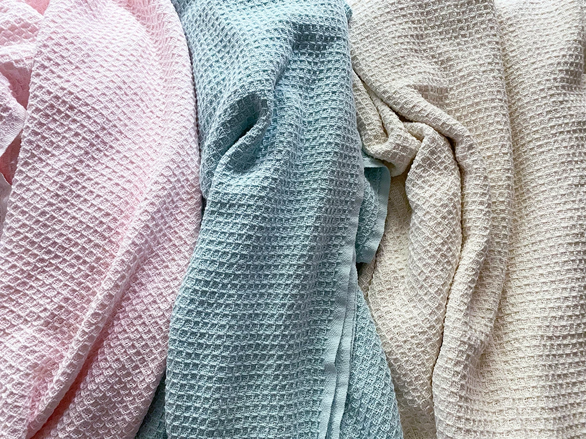 Fog Linen Work Cotton Waffle Blanket Ecru 6 Fog Linen Work Cotton Waffle Blanket Ecru - Image 4