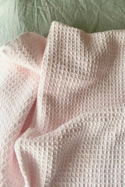 Fog Linen Work Cotton Waffle Blanket Rose -Fog Linen Work shop LHE314 RO 3