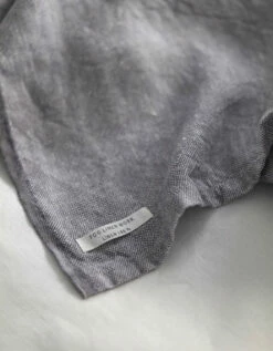 Fog Linen Work Chambray Linen Towel M "Grey"