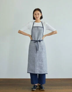 Fog Linen Work Piping Apron Toothhound Checks -Fog Linen Work shop LKA117 BKCHE m 01 dl 402be57e cbd7 4c32 a35d f91dc06322d7