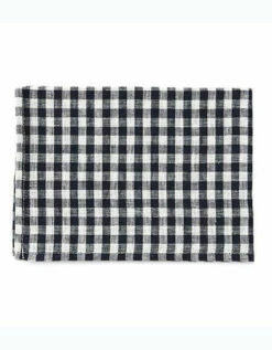 Fog Linen Work Linen Kitchen Cloth Navy White Checks