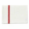 Fog Linen Work Thick Linen Kitchen Cloth White Red Stripe