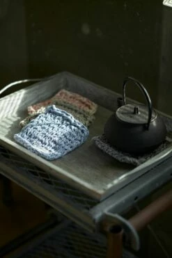 Fog Linen Work Linen Tape Knitted Mat -Fog Linen Work shop LTE382 3