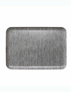 Fog Linen Work shop 40 Fog Linen Work Linen Tray L Grey White Stripes
