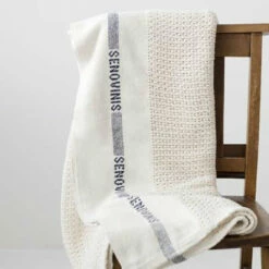Fog Linen Work Knitted Cotton Blanket