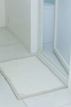 Fog Linen Work Linen Pile Bath Mat White