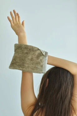 Fog Linen Work Linen Pile Bath Mitten