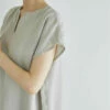 Fog Linen Work Lily French Sleeve Night Shirt -Fog Linen Work shop night1