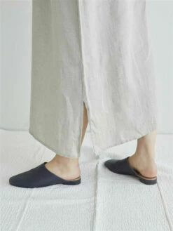 Fog Linen Work Lily French Sleeve Night Shirt -Fog Linen Work shop night2